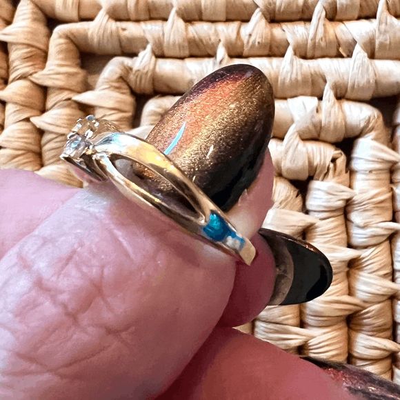 Natural Multi-Gemstone Infiniti Ring Size 7.5 - Picture 6 of 9